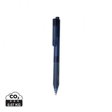 Logo trade promotional giveaway photo of: X9 frosted pen with silicone grip