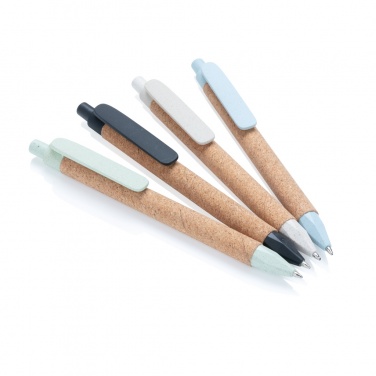 Logo trade promotional merchandise picture of: Write wheatstraw and cork pen