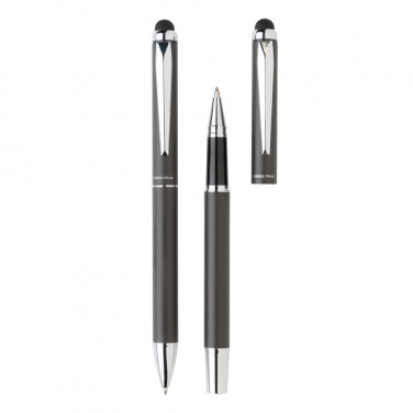 Logotrade promotional item picture of: Swiss Peak deluxe pen set in PU pouch