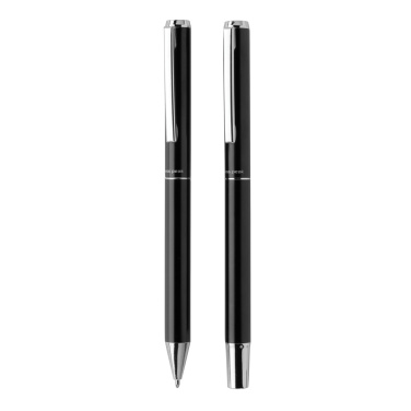 Logotrade promotional giveaway image of: Swiss Peak Cedar RCS certified recycled aluminum pen set