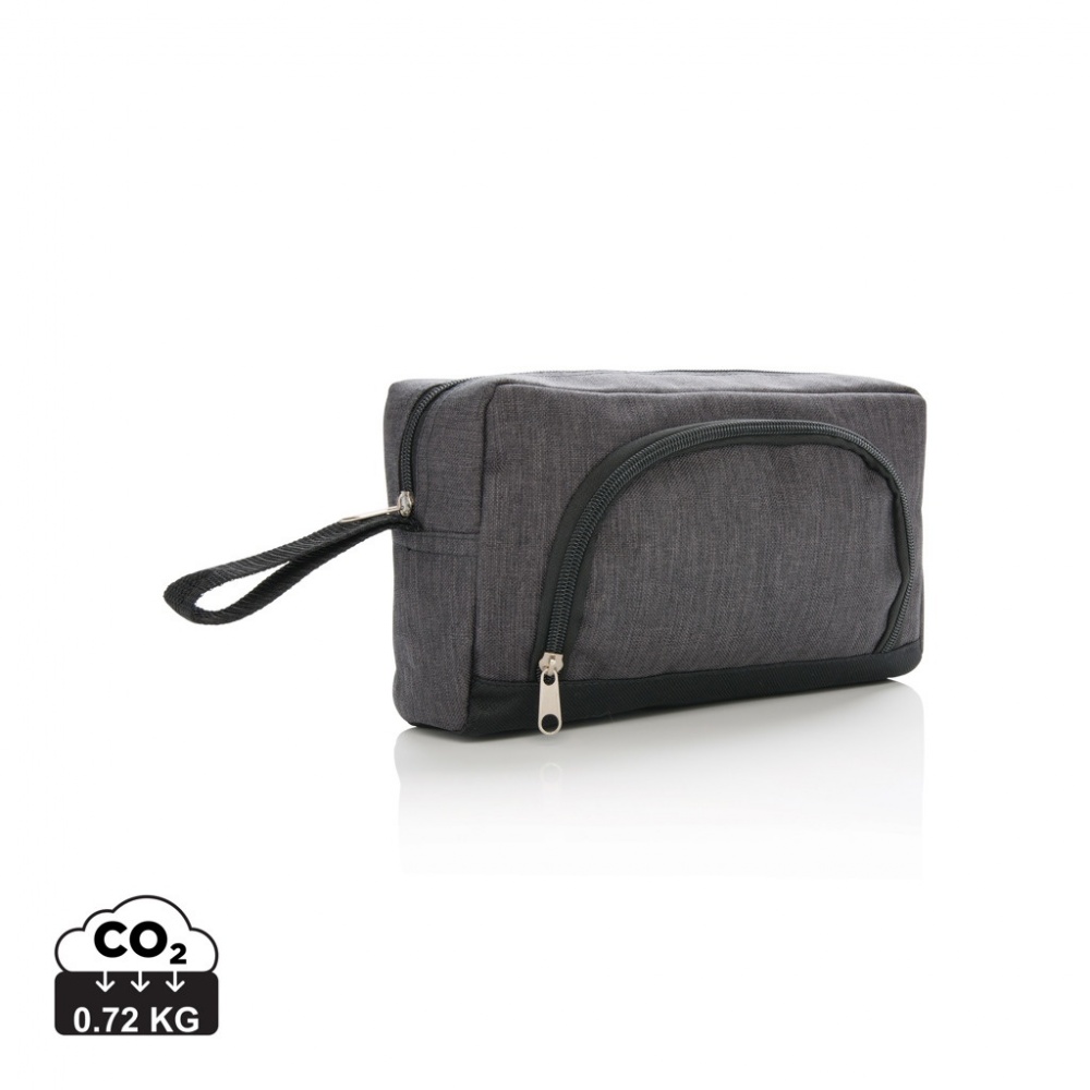 Logo trade promotional giveaway photo of: Classic two tone toiletry bag
