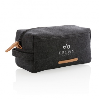 Logotrade promotional giveaway picture of: Canvas toiletry bag PVC free