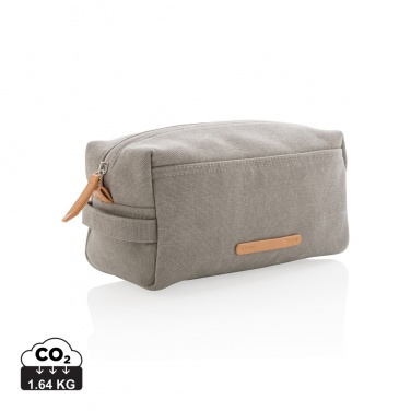 Logo trade promotional gifts image of: Canvas toiletry bag PVC free
