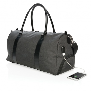 Logo trade promotional merchandise photo of: Weekend bag with USB A output