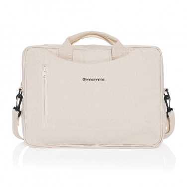 Logo trade promotional giveaways image of: Laluka AWARE™ recycled cotton 15.4 inch laptop bag