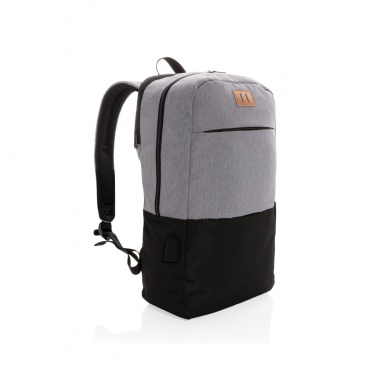 Logo trade corporate gifts image of: Modern 15.6" USB & RFID laptop backpack PVC free