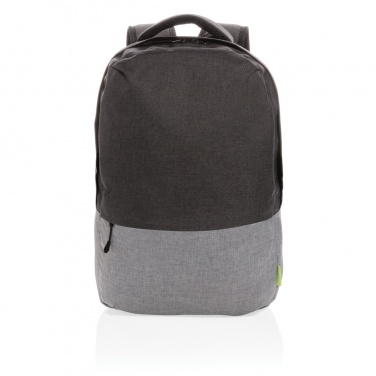 Logotrade promotional gift image of: Duo colour RPET 15.6" RFID laptop backpack PVC free