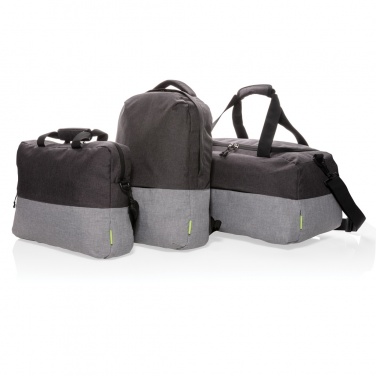 Logotrade promotional products photo of: Duo colour RPET 15.6" RFID laptop backpack PVC free