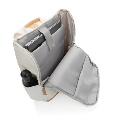 Logo trade promotional giveaway photo of: Impact AWARE™ 16 oz. recycled canvas 15" laptop backpack