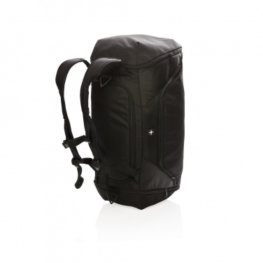 Logo trade promotional gifts picture of: Swiss Peak RFID sports duffel & backpack