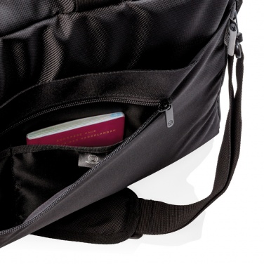 Logo trade promotional item photo of: Swiss Peak RFID duffle with suitcase opening