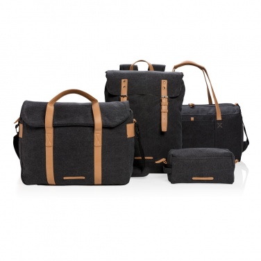 Logo trade corporate gifts image of: Canvas laptop backpack PVC free