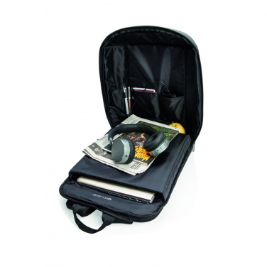 Logo trade business gift photo of: Madrid anti-theft RFID USB laptop backpack PVC free