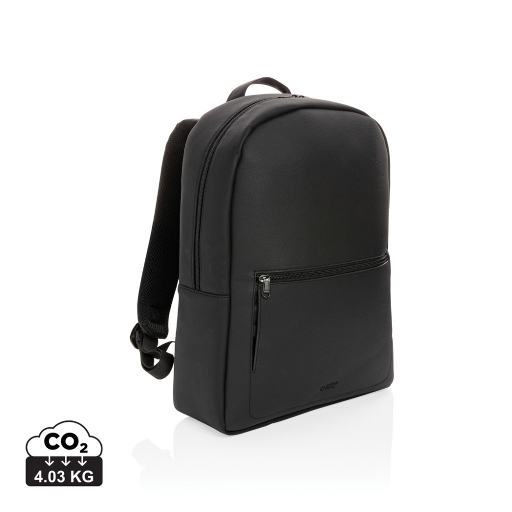 Logo trade promotional product photo of: Swiss Peak deluxe PU laptop backpack PVC free