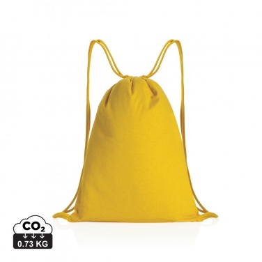 Logotrade advertising products photo of: Impact AWARE™ recycled cotton drawstring backpack 145g