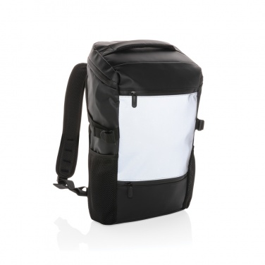 Logo trade business gifts image of: PU high visibility easy access 15.6" laptop backpack