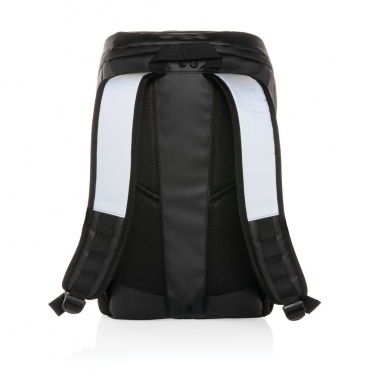 Logo trade advertising product photo of: PU high visibility easy access 15.6" laptop backpack