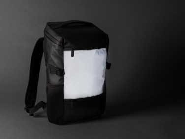 Logo trade promotional merchandise image of: PU high visibility easy access 15.6" laptop backpack