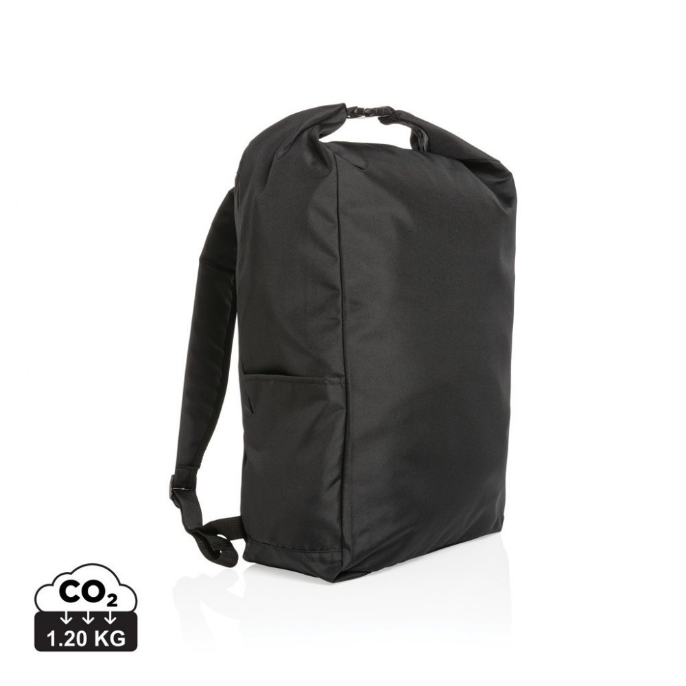 Logo trade promotional items image of: Impact AWARE™ RPET lightweight rolltop backpack