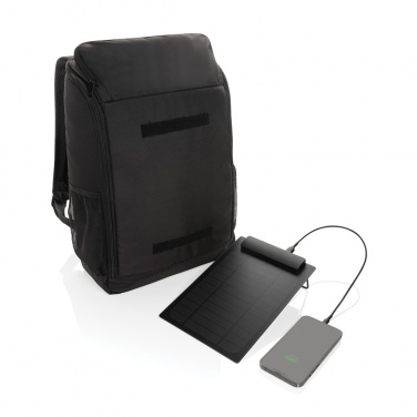 Logotrade business gifts photo of: Pedro AWARE™ RPET deluxe backpack with 5W solar panel