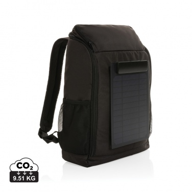 Logotrade business gifts photo of: Pedro AWARE™ RPET deluxe backpack with 5W solar panel