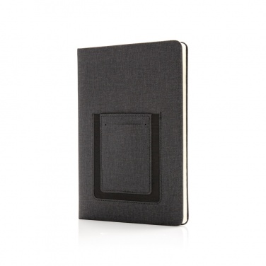 Logotrade advertising products photo of: Deluxe A5 Notebook with phone pocket