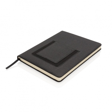Logo trade promotional gift photo of: Deluxe A5 Notebook with phone pocket