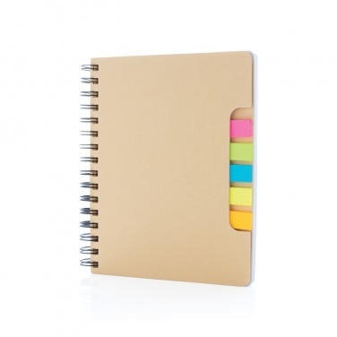 Logotrade corporate gifts photo of: A5 Kraft spiral notebook with sticky notes