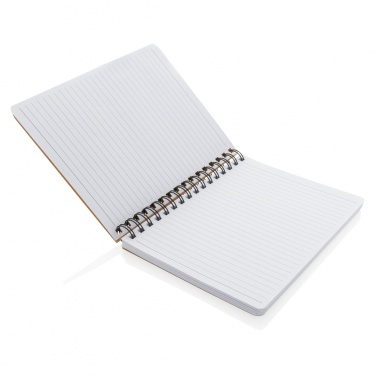 Logotrade promotional gift picture of: A5 Kraft spiral notebook with sticky notes