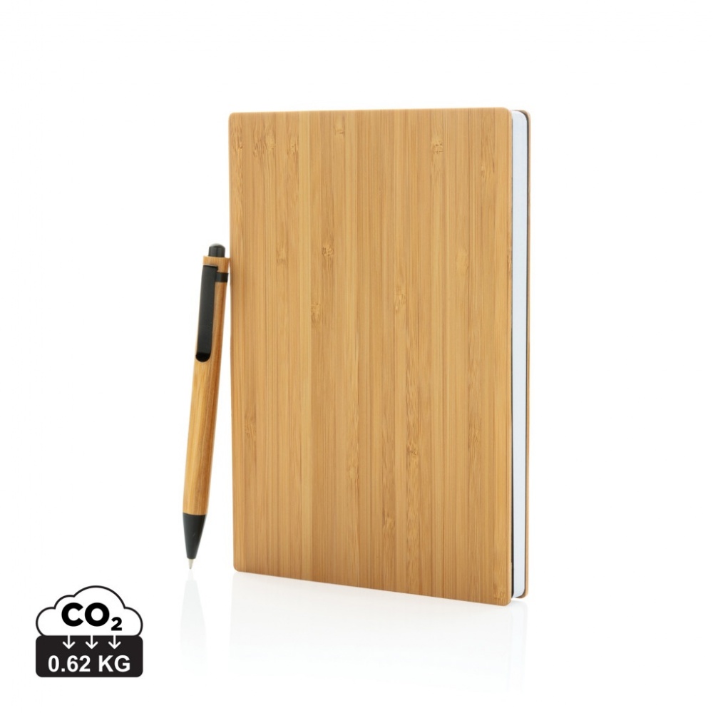 Logotrade promotional products photo of: A5 Bamboo notebook & pen set