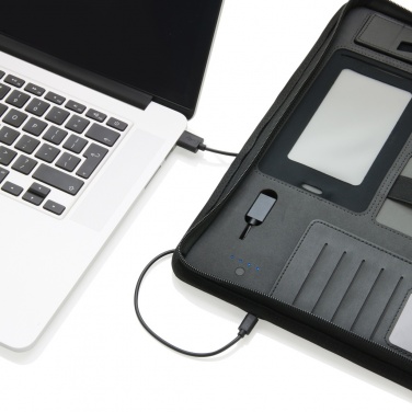 Logotrade promotional gift image of: Tech portfolio with powerbank
