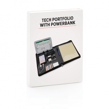Logo trade advertising products picture of: Tech portfolio with powerbank
