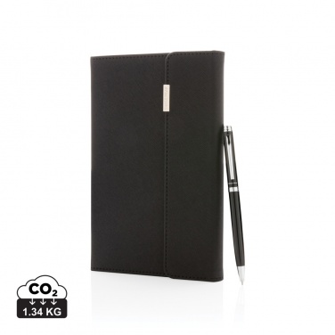 Logotrade promotional items photo of: Swiss Peak deluxe A5 notebook and pen set