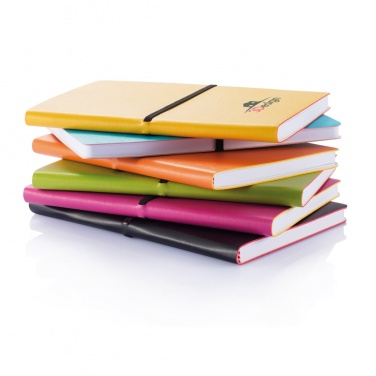 Logo trade corporate gifts image of: Deluxe softcover A5 notebook