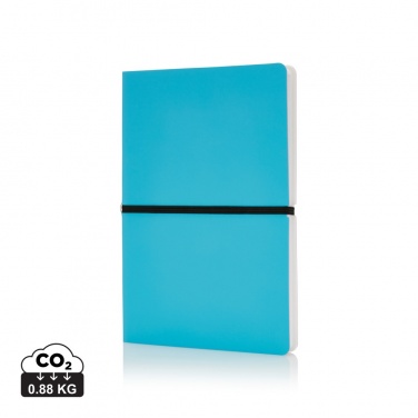 Logo trade promotional giveaways image of: Deluxe softcover A5 notebook