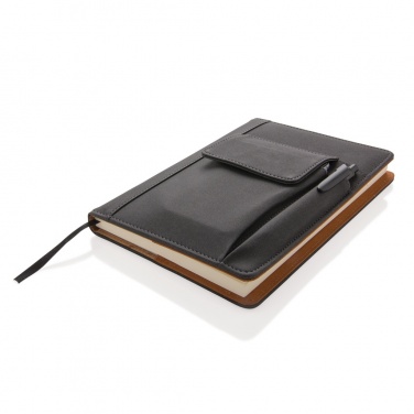 Logotrade promotional item picture of: Notebook with phone pocket