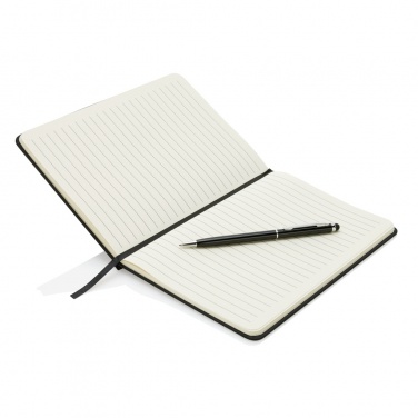 Logo trade corporate gift photo of: Standard hardcover PU A5 notebook with stylus pen
