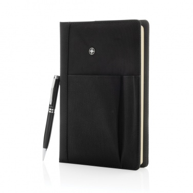 Logotrade promotional giveaway picture of: Refillable notebook and pen set