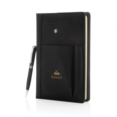 Logo trade promotional products picture of: Refillable notebook and pen set