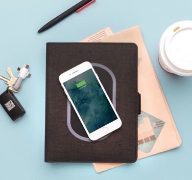 Logotrade promotional merchandise photo of: Air 5W wireless charging notebook cover A5