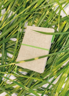 Logo trade promotional giveaways image of: A5 jute notebook