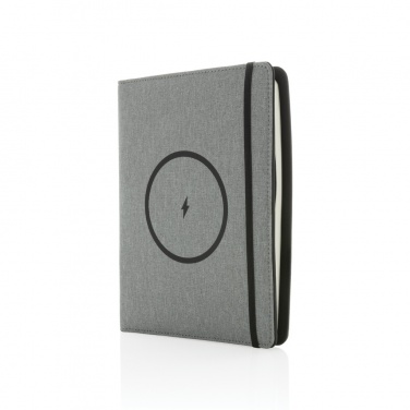 Logotrade promotional product picture of: Air 5W wireless charging notebook with 5000mAh powerbank