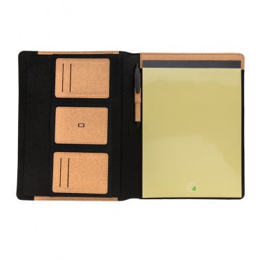 Logo trade promotional gift photo of: Deluxe cork portfolio A4 with pen