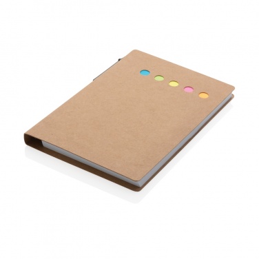 Logotrade advertising products photo of: Kraft sticky notes A6 booklet with pen