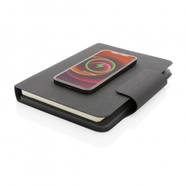 Logotrade corporate gift picture of: Artic Magnetic 10W wireless charging A5 notebook