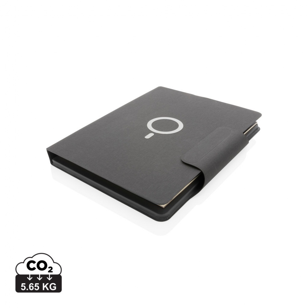Logo trade corporate gifts image of: Artic Magnetic 10W wireless charging A4 portfolio