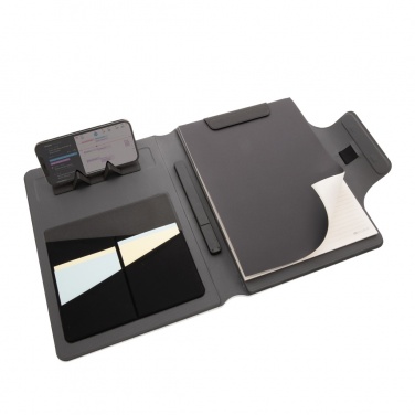 Logo trade promotional item photo of: Artic Magnetic 10W wireless charging A4 portfolio