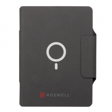 Logo trade promotional merchandise image of: Artic Magnetic 10W wireless charging A4 portfolio