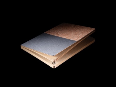 Logo trade corporate gifts image of: A5 cork & kraft notebook