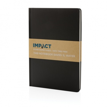 Logotrade promotional item image of: A5 Impact stone paper hardcover notebook